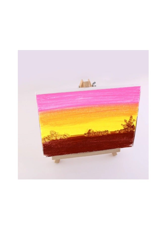 MOTARRO Mini Art Painting Craft Drawing Kids Easel 18X24CM With Stand  White Cotton Artist Canvas Boards for Painting Acrylic Pouring Oil Paint Dry & Wet Art Media  - Image 3