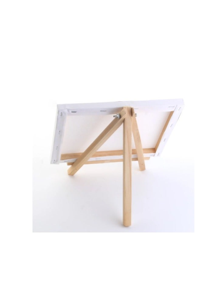 MOTARRO Mini Art Painting Craft Drawing Kids Easel 18X24CM With Stand  White Cotton Artist Canvas Boards for Painting Acrylic Pouring Oil Paint Dry & Wet Art Media  - Image 4