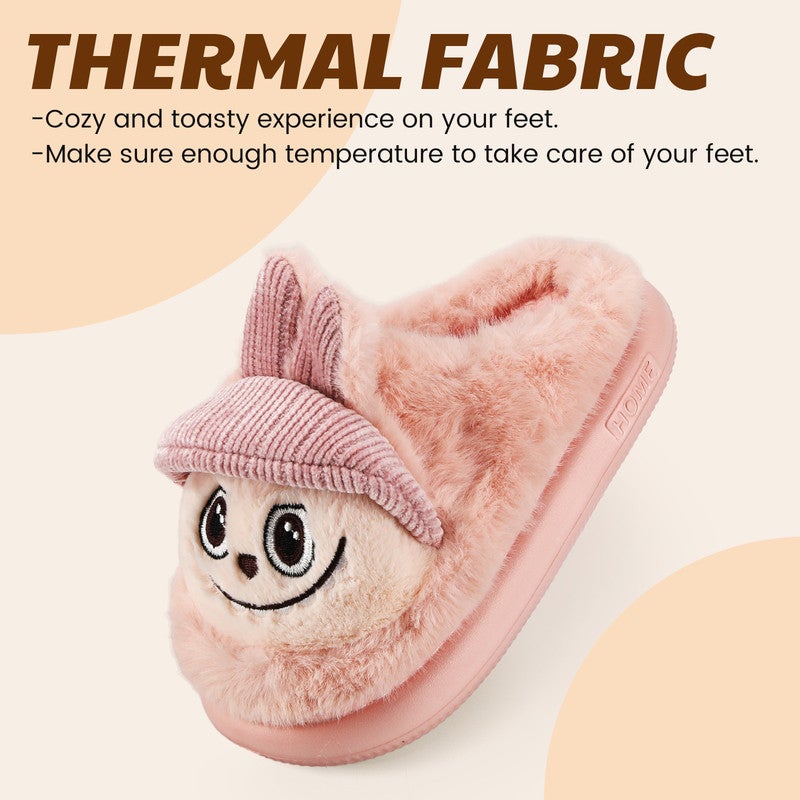 Lucky Kids Cartoon Slippers for Kids, Funny Animal House Shoes with Non-Slip Sole, Cozy Plush Indoor Comfort Footwear for Boys and Girls - Image 2