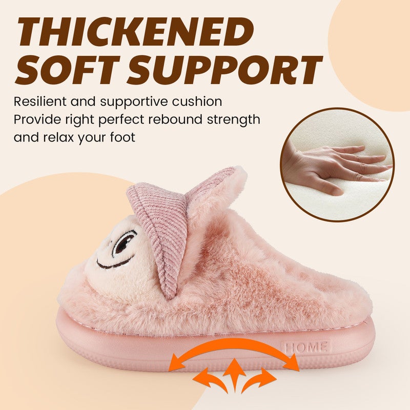 Lucky Kids Cartoon Slippers for Kids, Funny Animal House Shoes with Non-Slip Sole, Cozy Plush Indoor Comfort Footwear for Boys and Girls - Image 3