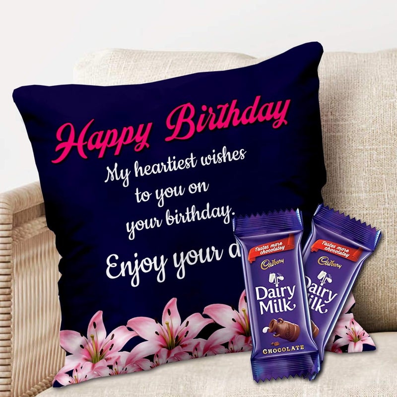 Midiron Birthday Gifts Printed Cushion 16 16 in Gift for Sister Brother Wife Husband Friend Mother Father IZ2009