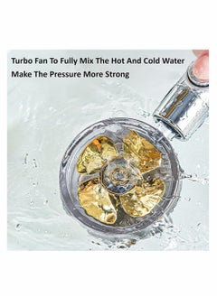 Excefore Handheld Turbo Fan High Pressure Shower Head With Filter Supercharged Household Net Celebrity Small Waist Shower Head Shower Rain Filter Shower Head  - Image 4