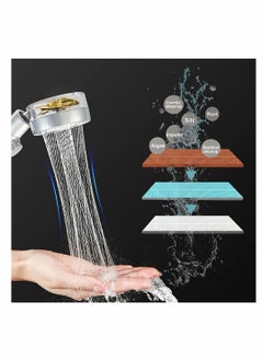 Excefore Handheld Turbo Fan High Pressure Shower Head With Filter Supercharged Household Net Celebrity Small Waist Shower Head Shower Rain Filter Shower Head  - Image 2