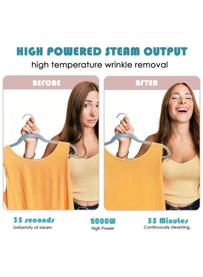 ALongDeng 2000W Vertical Garment Steamer with Built-in Ironing Board Height Adjustable Clothes Steamer 35 Second Fast Heating 1.8L Water Tank 11 Steam Settings Durable Versatile Home Steamer - Image 3