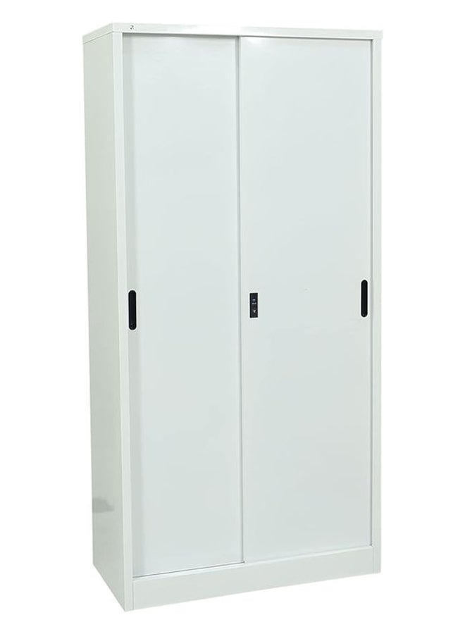 RIGID Steel Cupboard Sliding Door, Steel Filing Cupboard, Cabinet with Shelves Storage (White) - Image 5