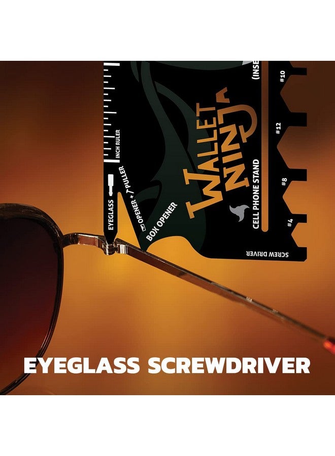 Prostuff.in Wallet Ninja 18 in 1 Multi-purpose Credit Card Size Pocket Tool, Black color, 1 Pcs - Image 2