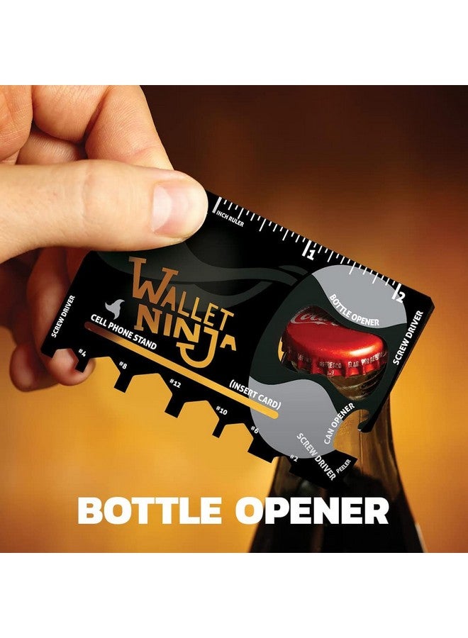 Prostuff.in Wallet Ninja 18 in 1 Multi-purpose Credit Card Size Pocket Tool, Black color, 1 Pcs - Image 4