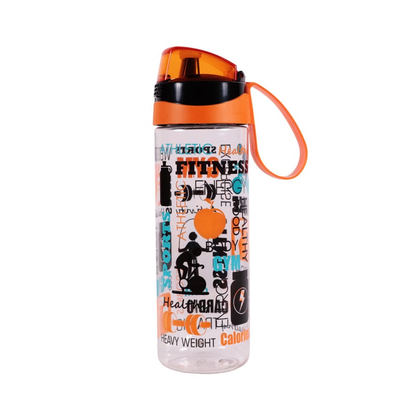Herevin Water Bottle in Special Polybag - 750 ml Capacity, Multicolor, Leak-Proof, BPA-Free, Made in Turkey (School, Gym, Sports, Outdoors), Orange - Image 1