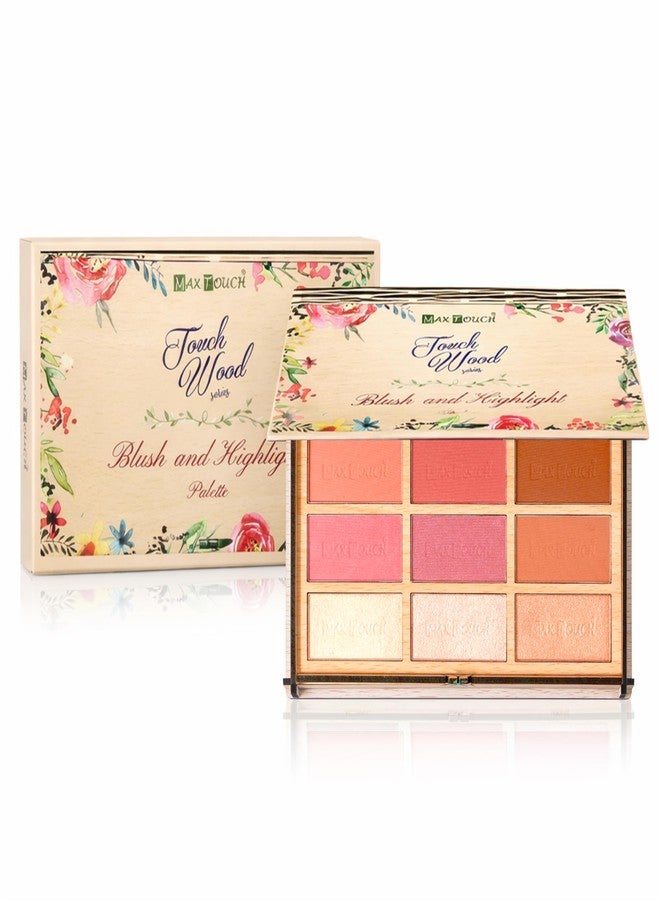 ماكس تاتش مجموعة أحمر الخدود والإضاءة من سلسلة Mxtouch Touch Wood، 9 ألوان، أصباغ حريرية لإطلالة لامعة تدوم طويلاً #2509 (#02) - Image 1