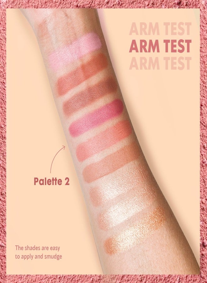 ماكس تاتش مجموعة أحمر الخدود والإضاءة من سلسلة Mxtouch Touch Wood، 9 ألوان، أصباغ حريرية لإطلالة لامعة تدوم طويلاً #2509 (#02) - Image 5