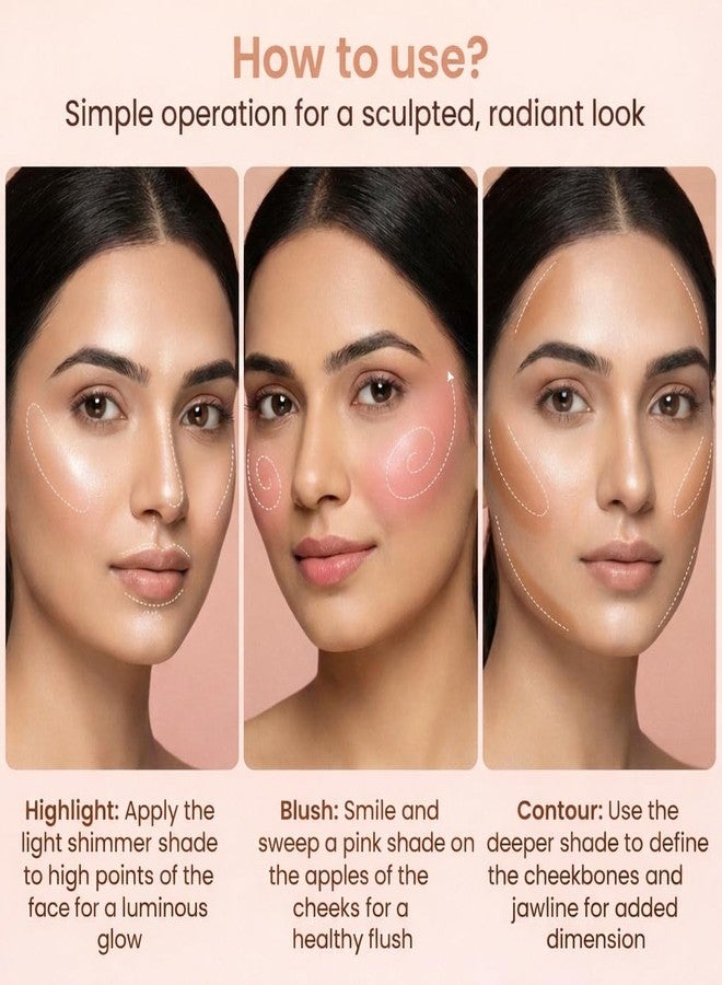 ماكس تاتش مجموعة أحمر الخدود والإضاءة من سلسلة Mxtouch Touch Wood، 9 ألوان، أصباغ حريرية لإطلالة لامعة تدوم طويلاً #2509 (#02) - Image 3