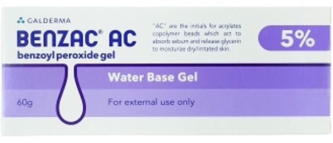 GALDERMA Benzac AC 5% Benzoyl Peroxide Gel 60g - Image 1