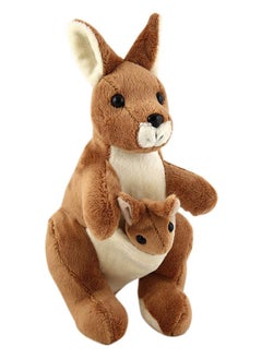 Tickles Kangaroo Mother With Baby Stuffed Soft Plush Toy Kids Birthday (Size: 30 Cm Color: Light Brown)  - Image 2