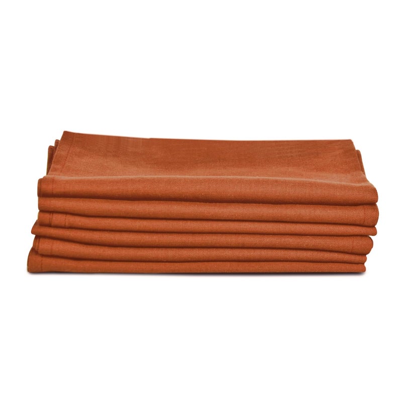 StyleMyWay Stylemyway Dining Table Premium Cotton Table Napkin Set of 6 L x B 17 x 17 inch Brown Soft Absorbent Washable Premium Cloth Napkins with Lace for Party Hotel and Home - Image 4
