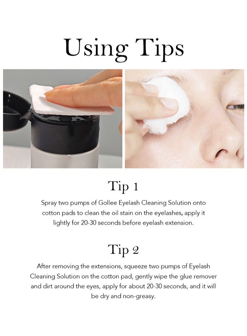 جوللي Eye Cleanser Solution Eyelash Extension Primer/Cleanser Remove Oil and Dust of Lash Clusters to Extend Lasting Time/Protein Oil Remover Pre-Treatment for Semi-Permanent,Non-irritation for Sensitive Skin 4.6 OZ./135ml - Image 5