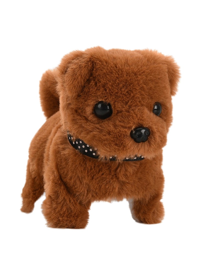 Brown Short-Eared Bichon Electronic Plush Stuffed Animal Interactive Puppy Touch Control, Electronic Dog Pet, Robot Toy, Animated Toy Dog ​​Suitable For Kids Baby - Image 1