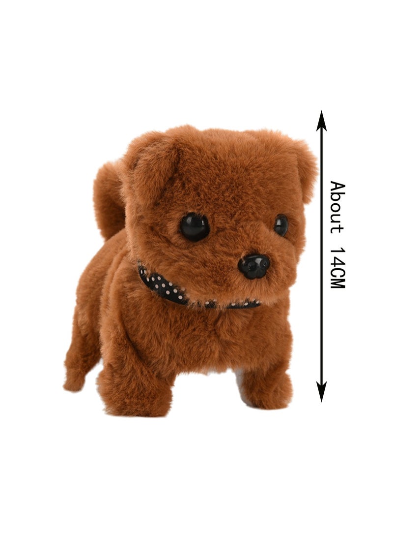 Brown Short-Eared Bichon Electronic Plush Stuffed Animal Interactive Puppy Touch Control, Electronic Dog Pet, Robot Toy, Animated Toy Dog ​​Suitable For Kids Baby - Image 2