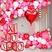 Chitidr 115 Pcs Valentines Day Balloon Arch Valentines Day Decor XOXO Balloon Arch Boxes Pink Red XOXO Heart Garland Kit for Wedding Engagement Party Photo Props Romantic Decorations - Image 2