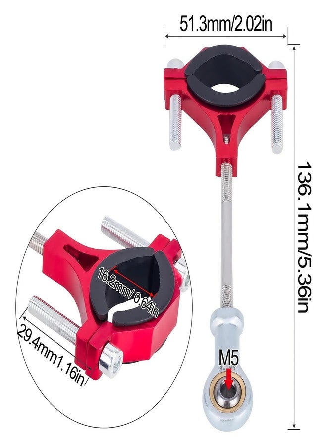 AMK Metal Tow Hitch Connecting Rod for 1/10 1/8 1/7 RC Crawler Cars, Trailer Hook for Camping Vehicle Accessories Upgrade (Red) - Image 5