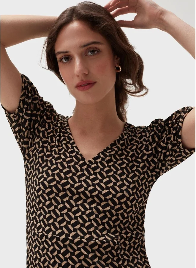 Ovs Patterned Midi Dress