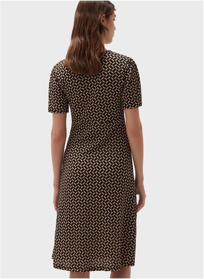 Ovs Printed Front Slit Dress