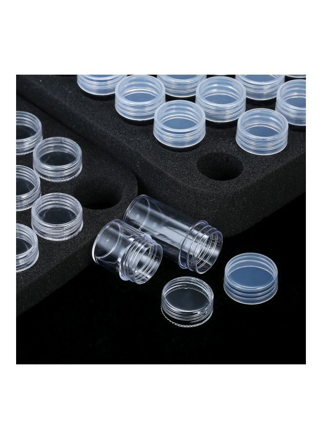 NIBEMINENT 57-Piece Storage Bag With Bottle Set Pink/Green 22X9X15.5centimeter - Image 5