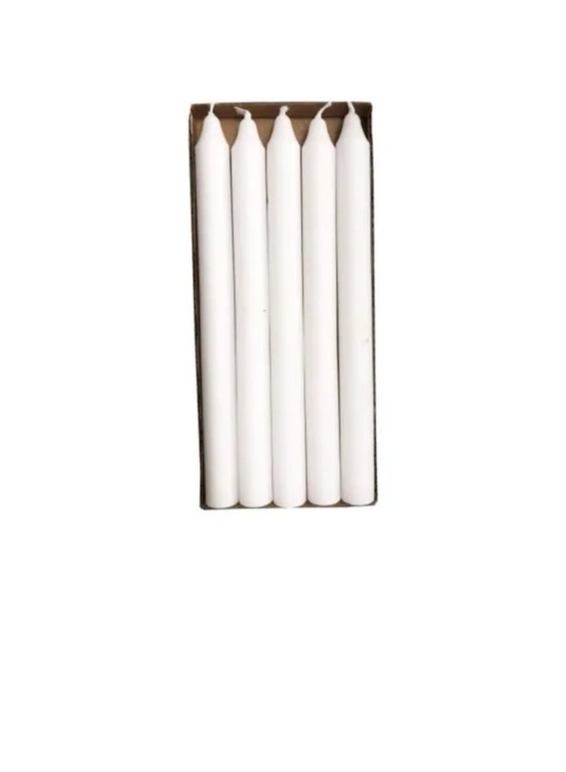 8 pcs pillar candles white long candle birthday wedding parties  - Image 3
