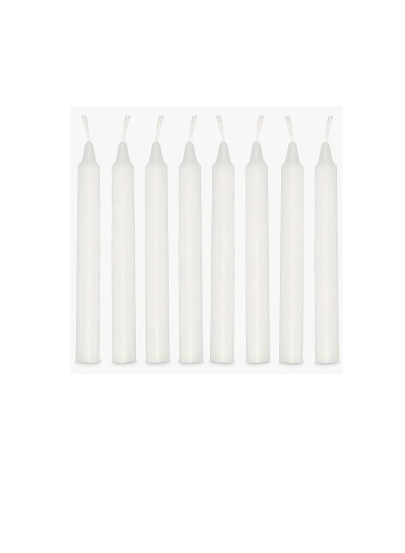 8 pcs pillar candles white long candle birthday wedding parties  - Image 4