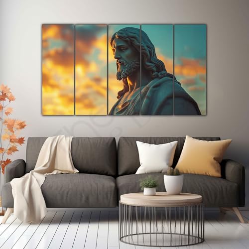 The Castle Decor Jesus painting with frame Big Size 27x48 Wall art for living room,Bedroom,Drawing room,Hotels-Wooden Framed-505 - Image 1