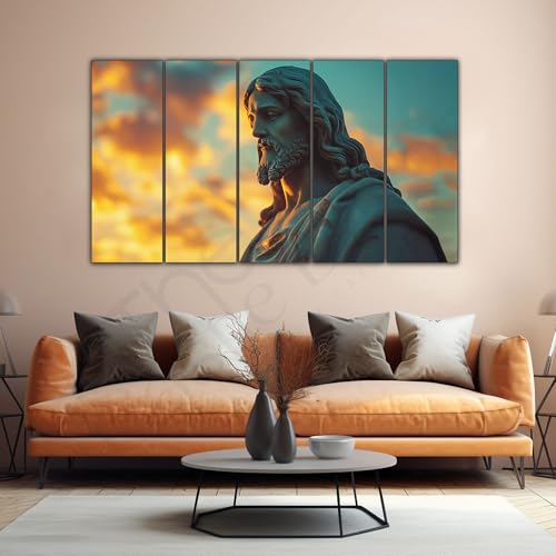 The Castle Decor Jesus painting with frame Big Size 27x48 Wall art for living room,Bedroom,Drawing room,Hotels-Wooden Framed-505 - Image 3