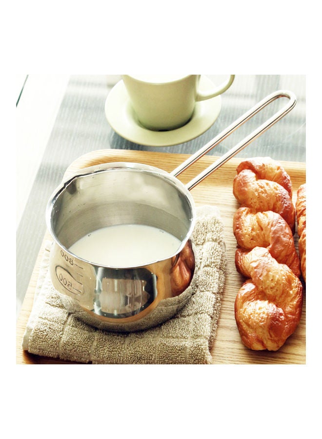 Loquat Non-Stick Saucepan Flat Bottom Induction Silver 23 x 12 x 9cm - Image 3