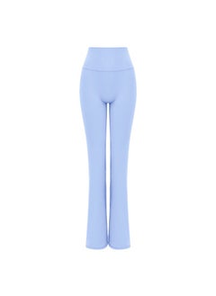 Comfort Fit Womens Bootleg Yoga Pants Snow blue and purple trousers