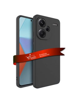 Wtech Soft Liquid Silicone Case Cover For Xiaomi Redmi Note 13 Pro+ / Redmi Note 13 Pro Plus 5G 2023 Black 