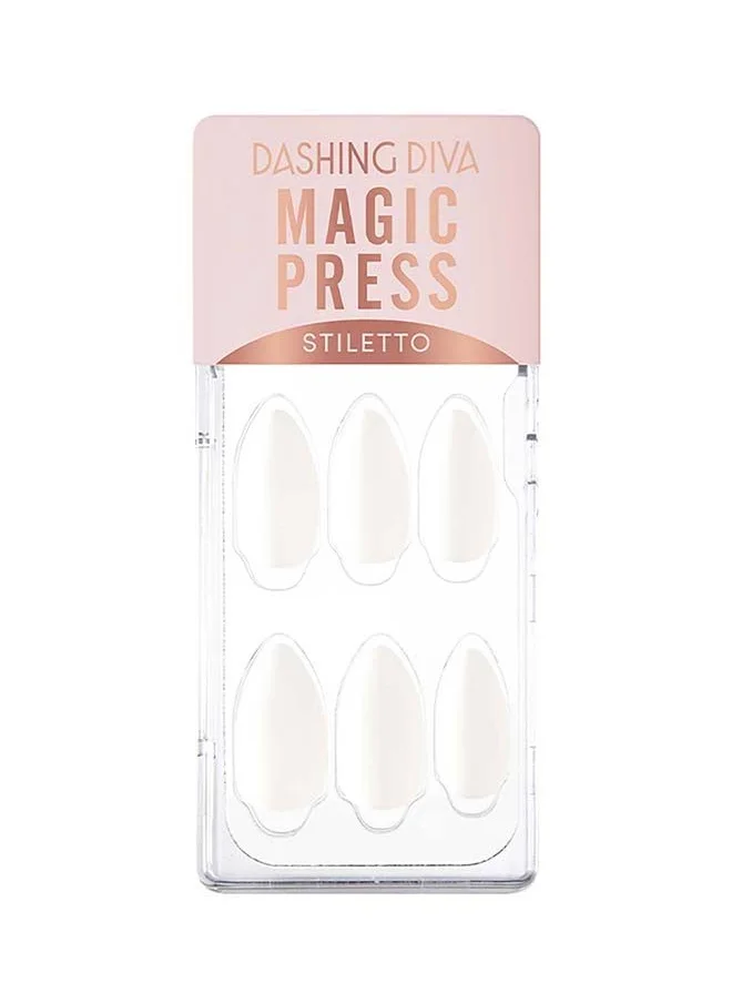 DASHING DIVA Magic Press Titanium Edge White