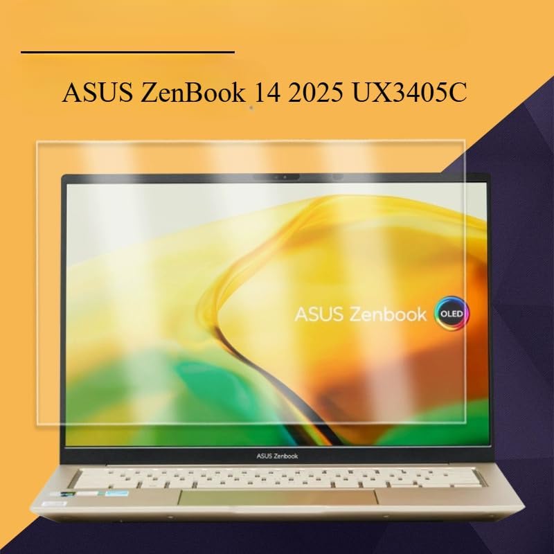 غطاء لوحة مفاتيح وزجاج مقسى متوافق لجهاز ASUS ZenBook 14 OLED 2025 UX3405C - Image 2