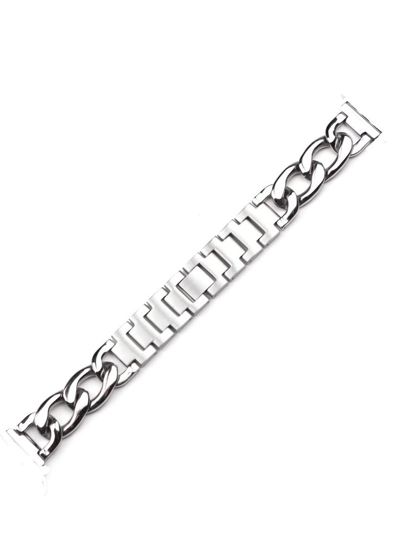 22MM Cubana Link Strap For Huawei GT3 46 - GT2 46 - GT2 Pro - GT2E  Silver