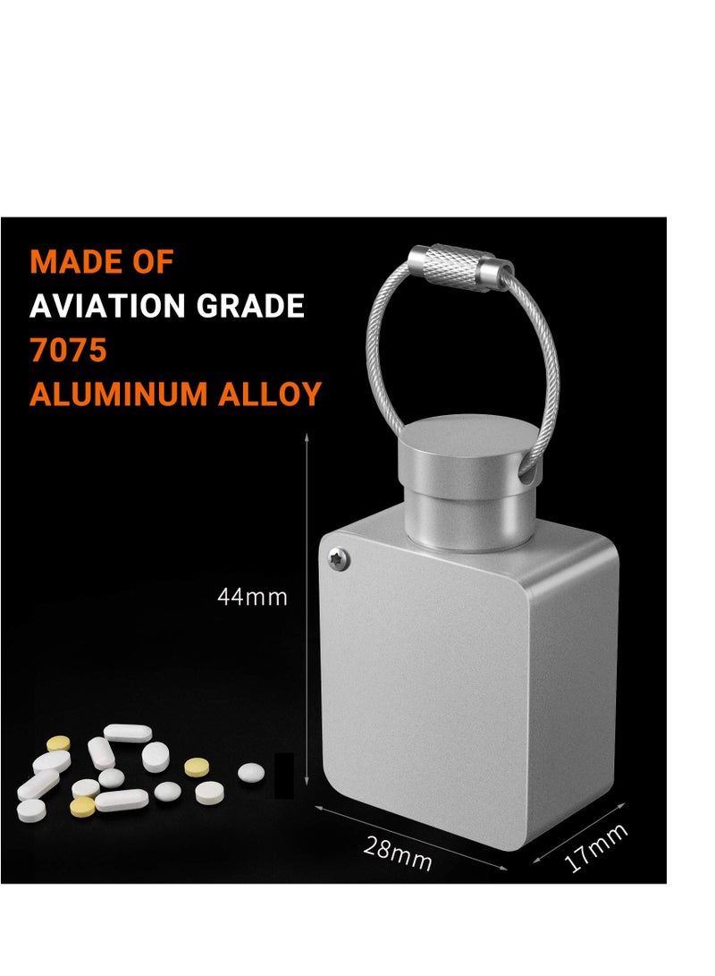 Captaintech Mini Pill Splitter  Keychain Pill Cutter Ever with Sharp Metal Blade Portable Pill Slicer Pill Storage Container for Home Travelling Office On Business - Image 5