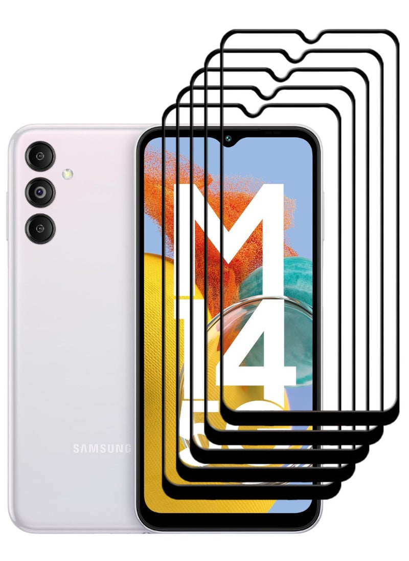 ACLIX 5 Pieces Antistatic ESD Dustproof Premium Quality High Definition Tempered Glass Screen Protector Designed For Samsung Galaxy M14 - Image 1