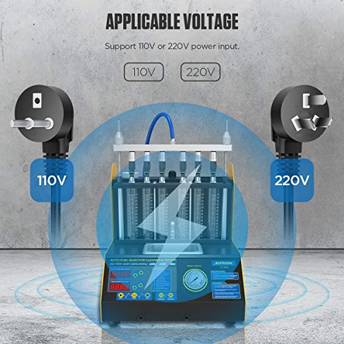 AUTOOL Ultrasonic Wave Fuel Injector Cleaner and Tester Automotive Fuel Injection Systems Cleaning Tools for All Petrol 6 Cylinder Vehicles Motorcycle - Image 3