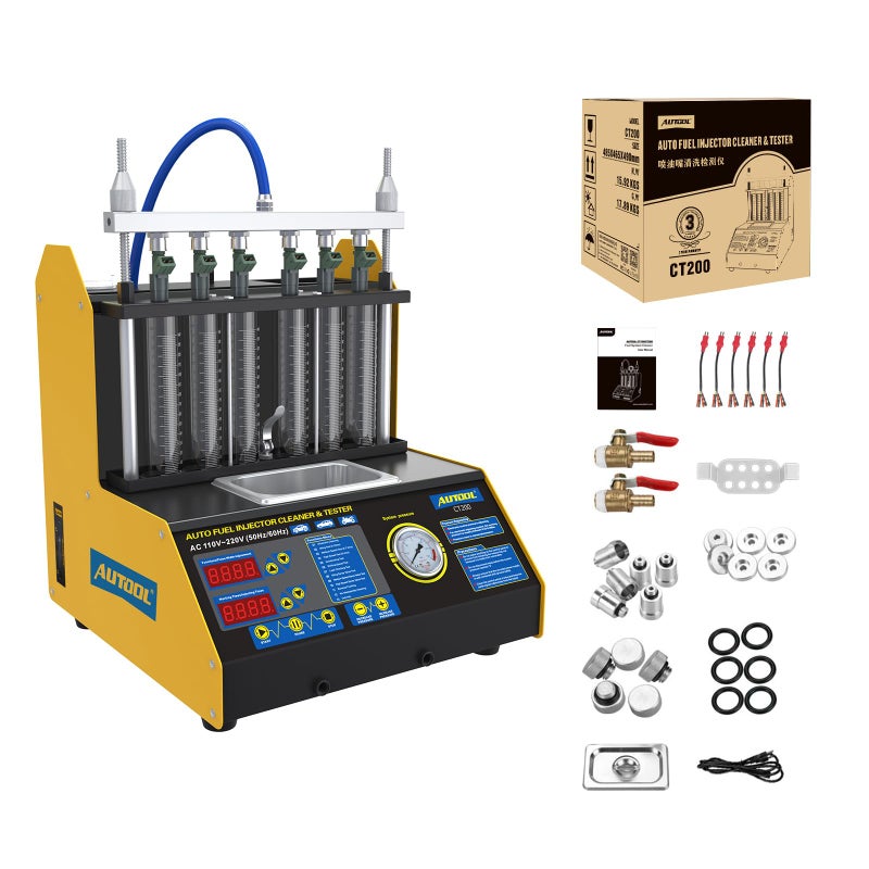 AUTOOL Ultrasonic Wave Fuel Injector Cleaner and Tester Automotive Fuel Injection Systems Cleaning Tools for All Petrol 6 Cylinder Vehicles Motorcycle - Image 5