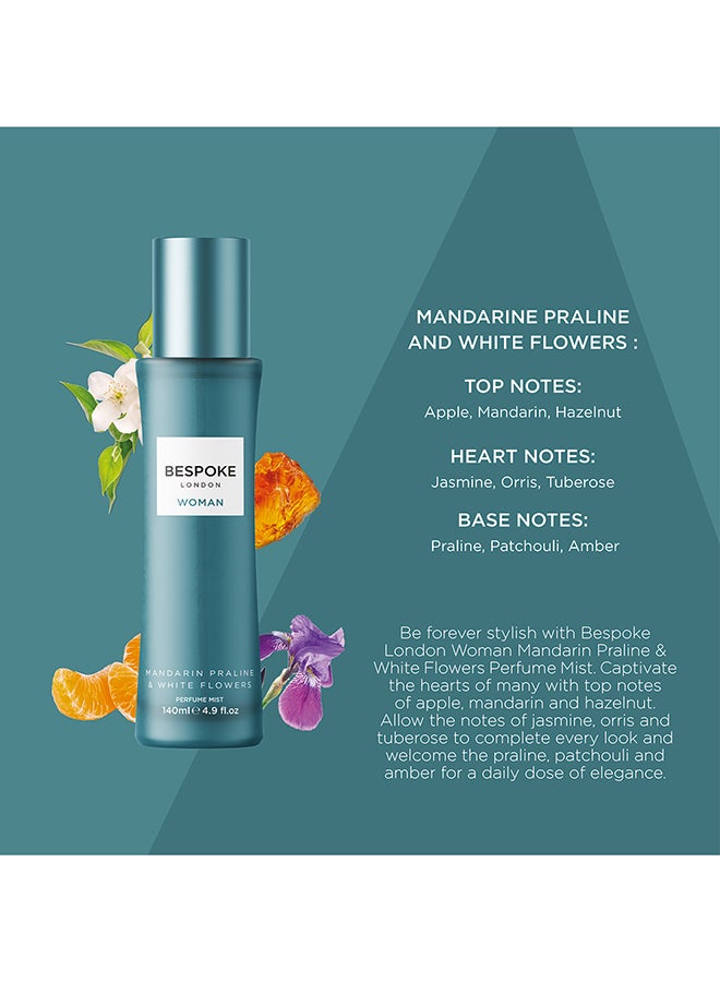 BESPOKE LONDON Woman Mandarin Praline And White Flowers Perfume Mist For Women, Long-Lasting Fragrance Body Mist 140 Ml - Image 2