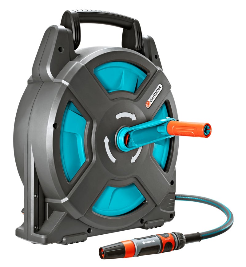 Gardena 2662-80 Classic Garden Hose Reel Set, Includes 54-Foot 3/8-Inch Hose, Adapters, and Adjustable Nozzle, Made in Germany - Image 1