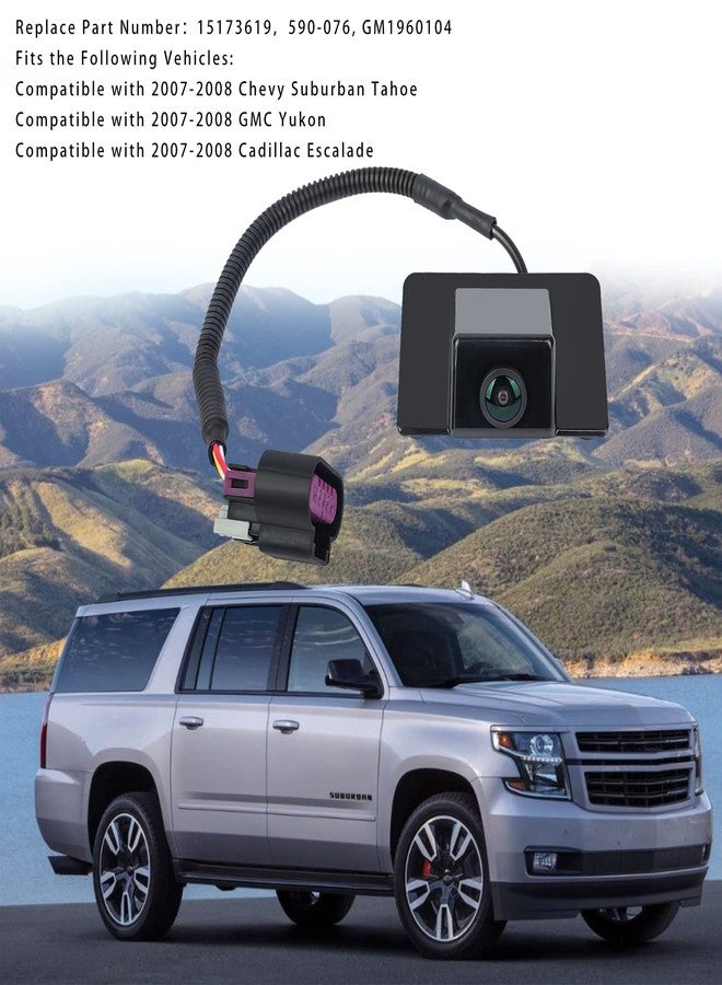 Arokzn 590-076 Rear View Backup Camera Replacement for Chevy Suburban Tahoe, GMC Yukon, Cadillac Escalade 2007 2008 Park Assist Camera Replaces# 15173619 GM1960104 - Image 2