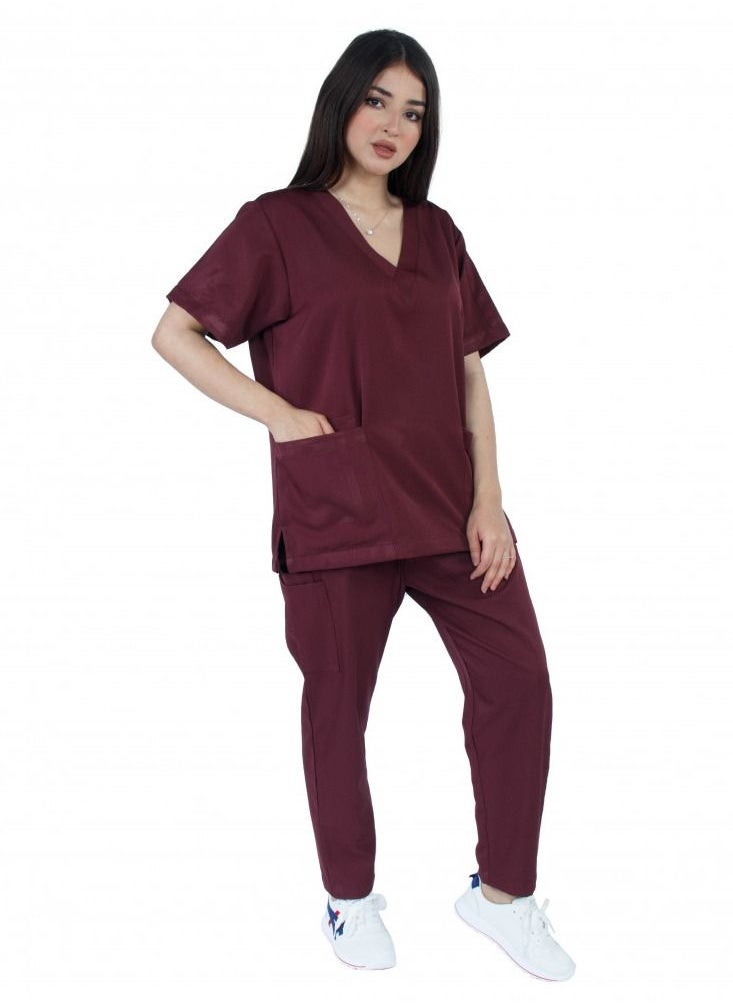 Kenzi medical scrub set for unisex dark burgundy 2 - pzsku/Z3B384319C91CC68D1145Z/45/_/1685865352/65ea486c-2195-42aa-8791-35ff044509be