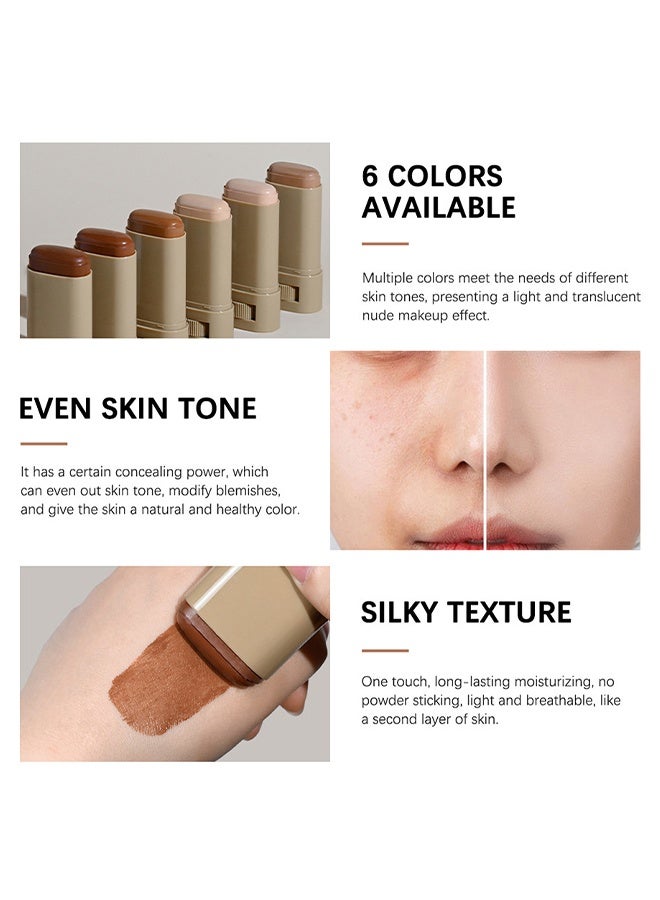 Meidián Skin Tint Beauty Balm，3-in-1combining Foundation Stick Beauty Balm Serum Boosted Skin Tint,Natural Finish Makeup,Buildable Medium-to-Full Coverage #06 - Image 5