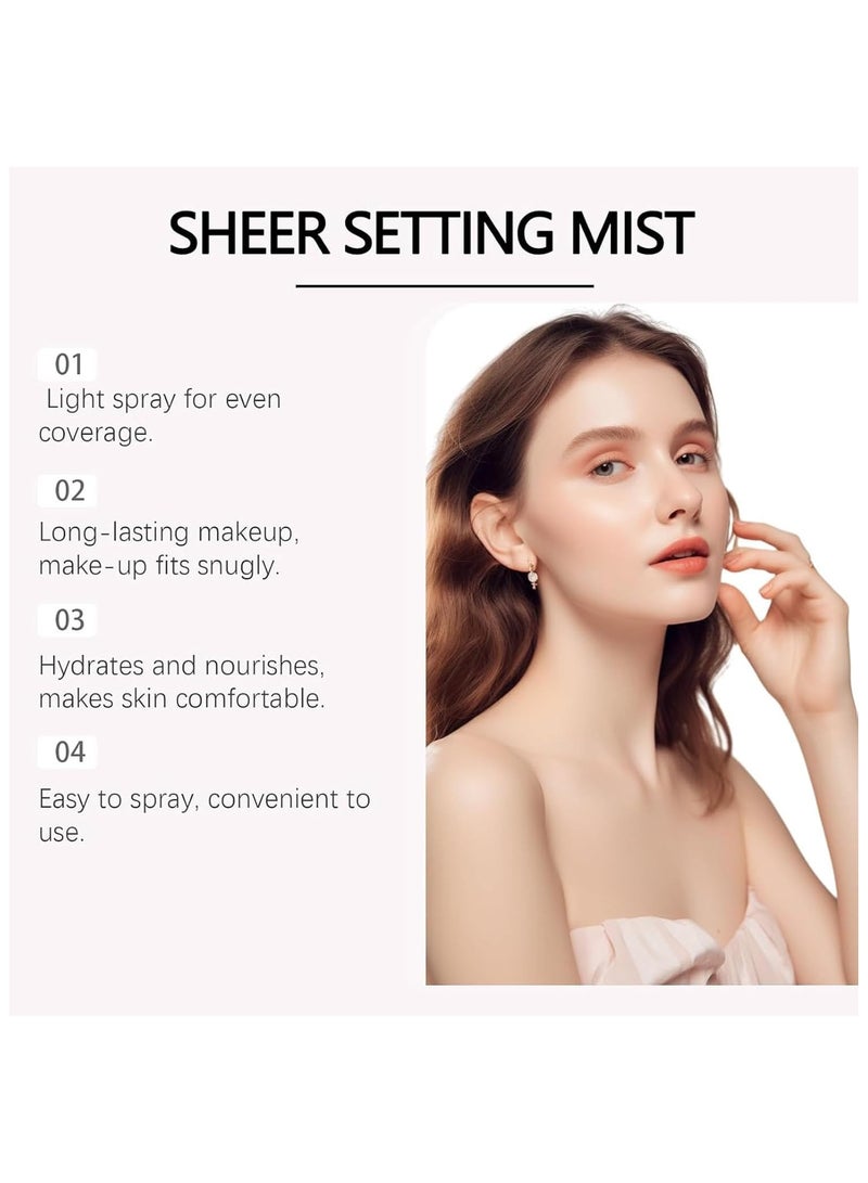 Hoygi Sunglaze Sheer Setting Mist Sunscreen SPF 50, Hydrating Glow Mist Spf, Sunglaze Settingmist, Sheer Mistsunscreen, Shimmer Sunscreen, Hydrating Glow Mistwith Shimmering Oil (1pcs) - Image 2
