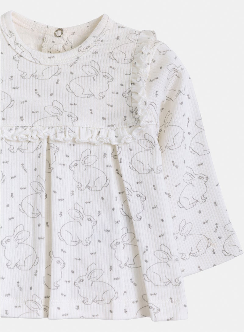 Junior Baby Girls Hello Bunny Pyjama Set - Image 2