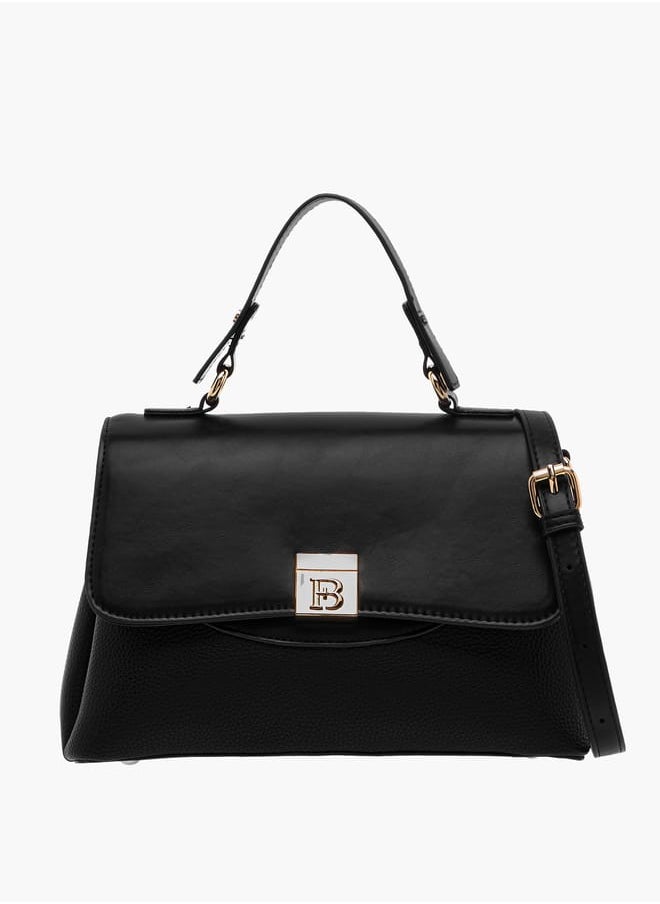 Flora Bella By Shoexpress - Women's Textured Satchel Bag with Top Handle and Detachable Strap - Image 1