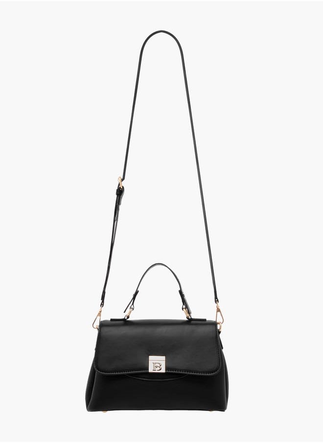 Flora Bella By Shoexpress - Women's Textured Satchel Bag with Top Handle and Detachable Strap - Image 1