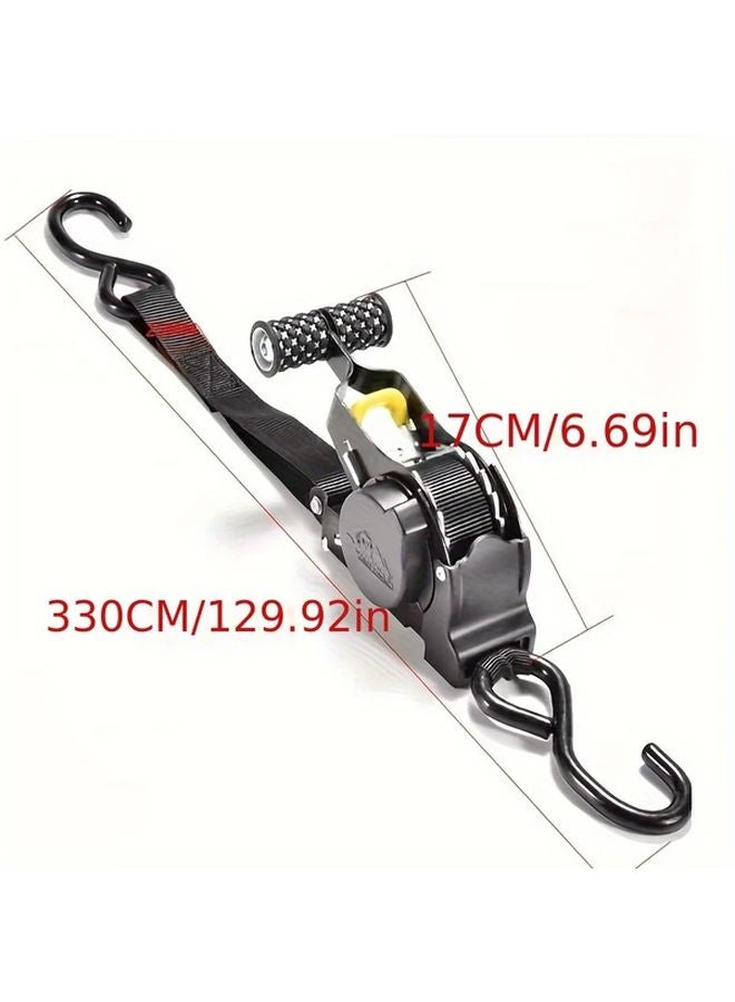 1pc Retractable Ratchet Strap For Motorcycles Luggage Automatic Shrink Bundle Tape - Image 4